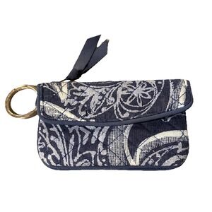Vera Bradley Blue Paisley Wristlet Wallet ID Holder